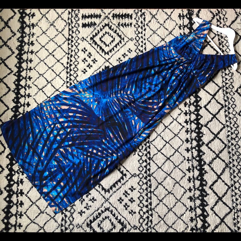 charlie jade Empire Waist Blue Maxi Dress